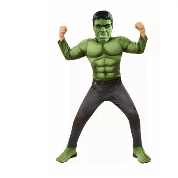 Other - Avengers End Game Hulk Muscle Chest Child Halloween Costume With Bonus Gauntlet